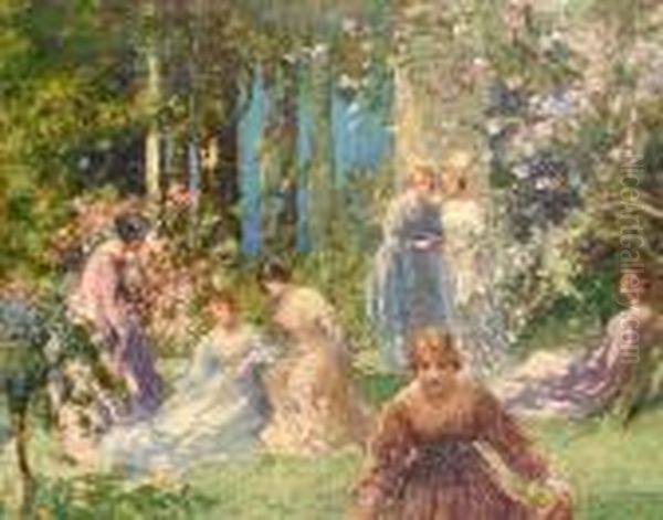 Ladies In A Garden - view 1