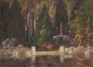 The Garden Of The Fountain by Thomas E. Mostyn