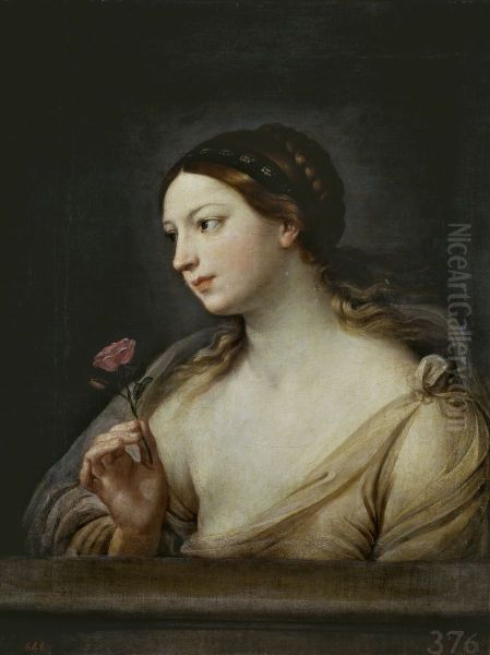 Girl with a Rose - view 1