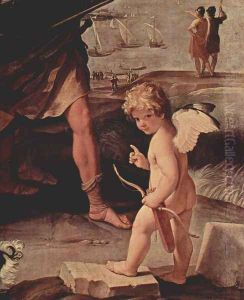 The robbery of Helena, Detail 2 by Guido Reni