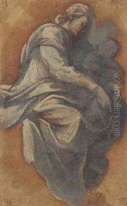 The Madonna and Child, in profile to the right, seated on a cloud by Guido Reni