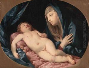 The Madonna adoring the sleeping Child by Guido Reni