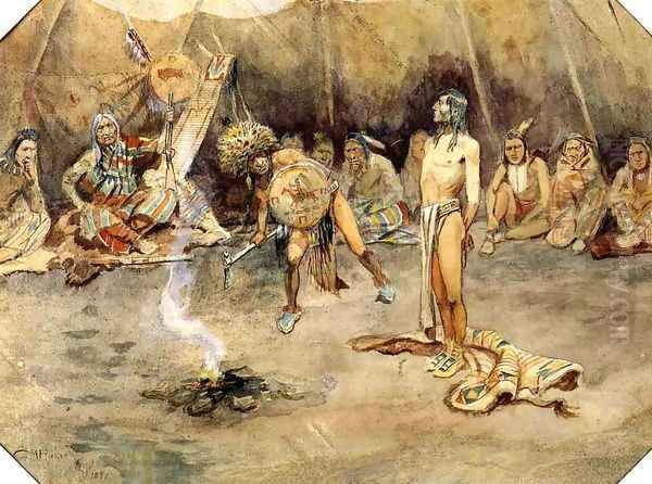 Sioux Torturing a Blackfoot Brave - view 1