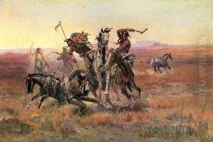 When Blackfeet and Sioux Meet by Charles Marion Russell