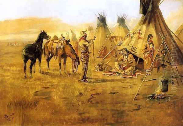 Cowboy Bargaining for an Indian Girl - view 1