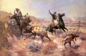 A Serious Predicament by Charles Marion Russell