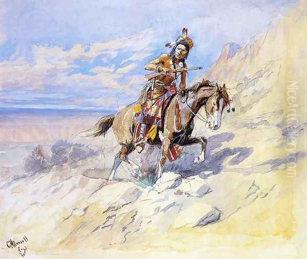 Indian on Horseback - view 1