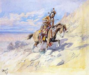 Indian on Horseback by Charles Marion Russell