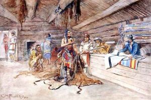Joe Kipp's Trading Post by Charles Marion Russell