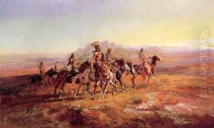 Sun River War Party by Charles Marion Russell