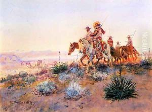 Mexican Buffalo Hunters by Charles Marion Russell