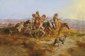 Indian Women Moving by Charles Marion Russell
