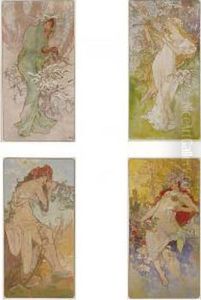 The Four Seasons by Alphonse Maria Mucha