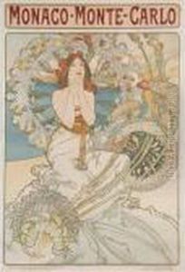 Monaco-monte Carlo by Alphonse Maria Mucha