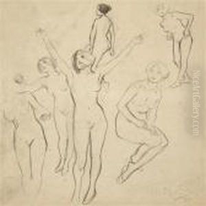 Nude Girls by Alphonse Maria Mucha