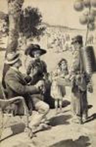Un Jour A La Plage by Alphonse Maria Mucha