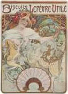 Biscuits Lefevre-utile by Alphonse Maria Mucha