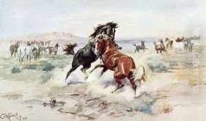 The Challange, #2 by Charles Marion Russell