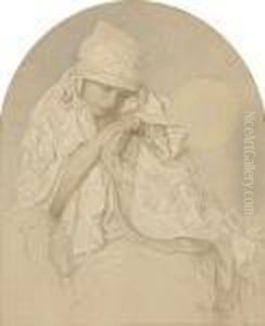 Alfons -symbol Mediciny /divka by Alphonse Maria Mucha