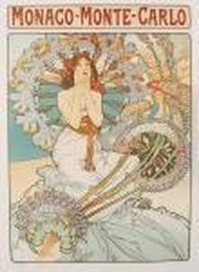 Monaco Monte Carlo by Alphonse Maria Mucha