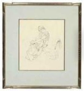 Seated Girl by Alphonse Maria Mucha