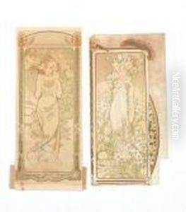 Le Lys; La Rose, From Le Fleurs by Alphonse Maria Mucha