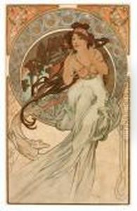Hudba by Alphonse Maria Mucha