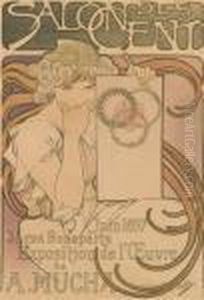 "salon Des Cent by Alphonse Maria Mucha