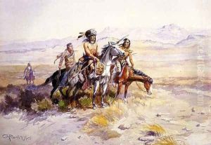 In Enemy Country by Charles Marion Russell