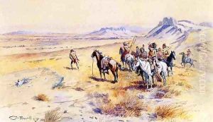 Indian War Party by Charles Marion Russell