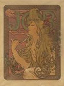 Publicite Du Papier A Cigarettes Job by Alphonse Maria Mucha