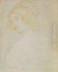 A Portrait Of A Young Lady by Alphonse Maria Mucha