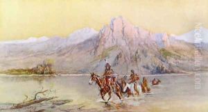Crossing the Missouri, #1 by Charles Marion Russell
