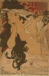 Salon Des Cent by Alphonse Maria Mucha