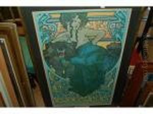 Including Two Framed Specimen Of Printing Types by Alphonse Maria Mucha