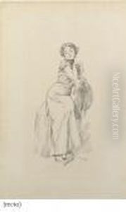 Portrait Of A Young Lady, Full-length by Alphonse Maria Mucha