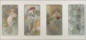 Four Seasons by Alphonse Maria Mucha