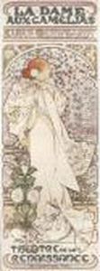 La Dame Aux Camelias (r./w. 13) by Alphonse Maria Mucha