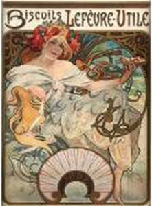 Biscuits Lefevre-utile (r./w. 22) by Alphonse Maria Mucha