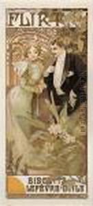 Flirt (r./w. 72) by Alphonse Maria Mucha