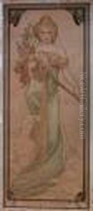 Le Printemps Emergeant Des Brumes De L'hiver... by Alphonse Maria Mucha