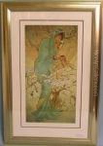 Winter by Alphonse Maria Mucha