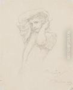 Girl With Daisies by Alphonse Maria Mucha