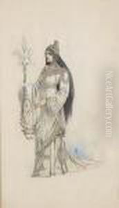 A Costume Design For The Theatre De Larenaissance, Paris