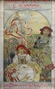 Poster Of Landscaper's Exhibition In Ivancice by Alphonse Maria Mucha