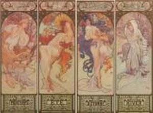 Les Quatre Saisons by Alphonse Maria Mucha