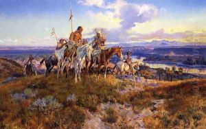 Wagons by Charles Marion Russell
