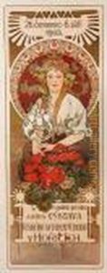 A Poster For An Economic And Industrial Exhibition In Hooice by Alphonse Maria Mucha
