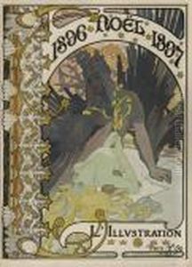 A Bound Book Of Noel Magazines by Alphonse Maria Mucha
