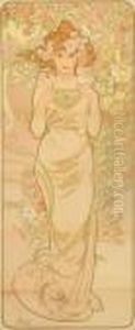 Rose by Alphonse Maria Mucha